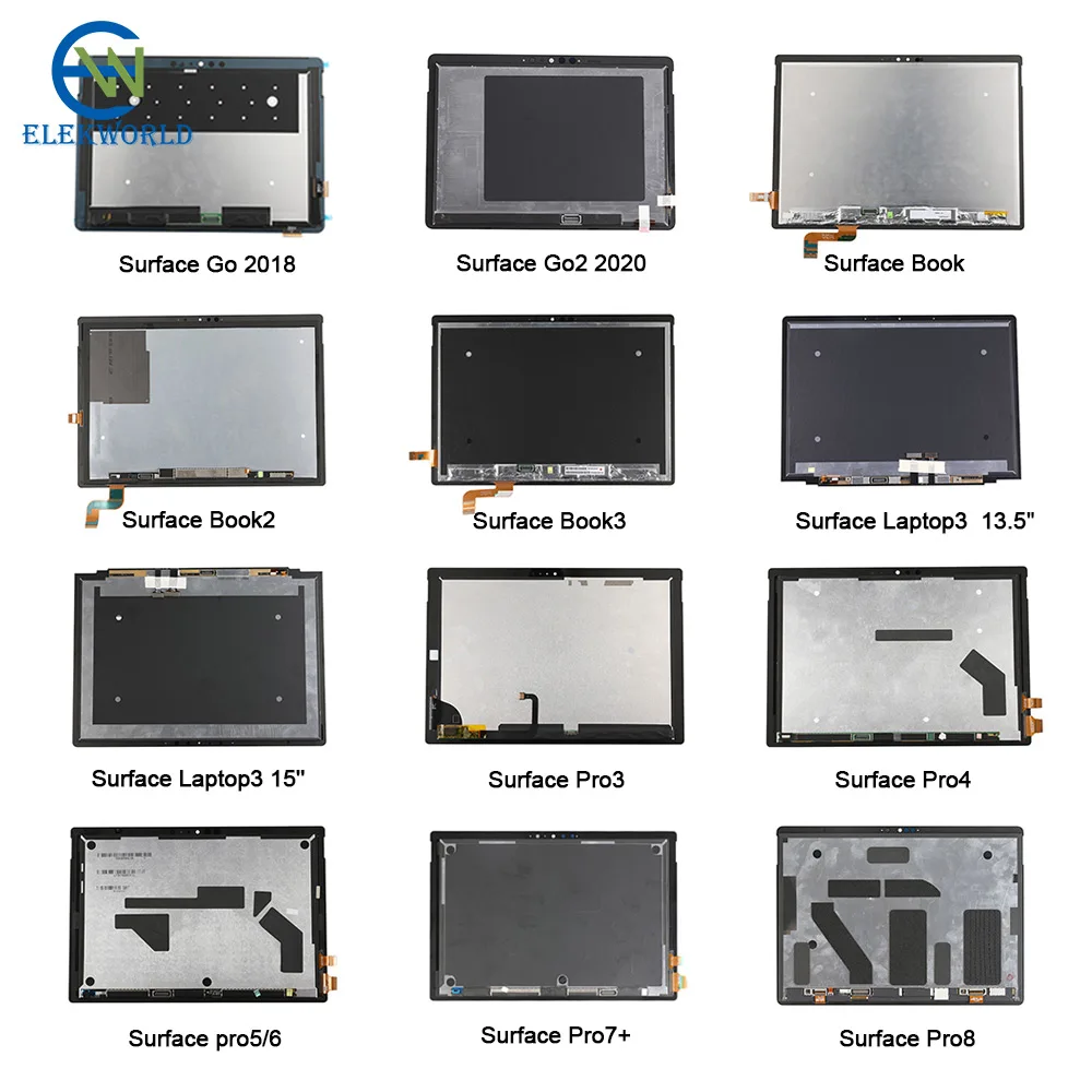 LCD Screen for Microsoft Surface Laptop Tablet Pro 1 2 3 4 5 6 7 Plus 8 9 LCD Full Assembly for Macbook Pro Air  Lcd Top Parts