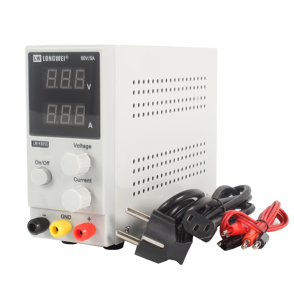 Блок питания постоянного тока LW-K605D 60 в, 5 а, миниатюрный источник питания с цифровым дисплеем и регулируемой лабораторной интегральной схемой с регулируемым переключателем