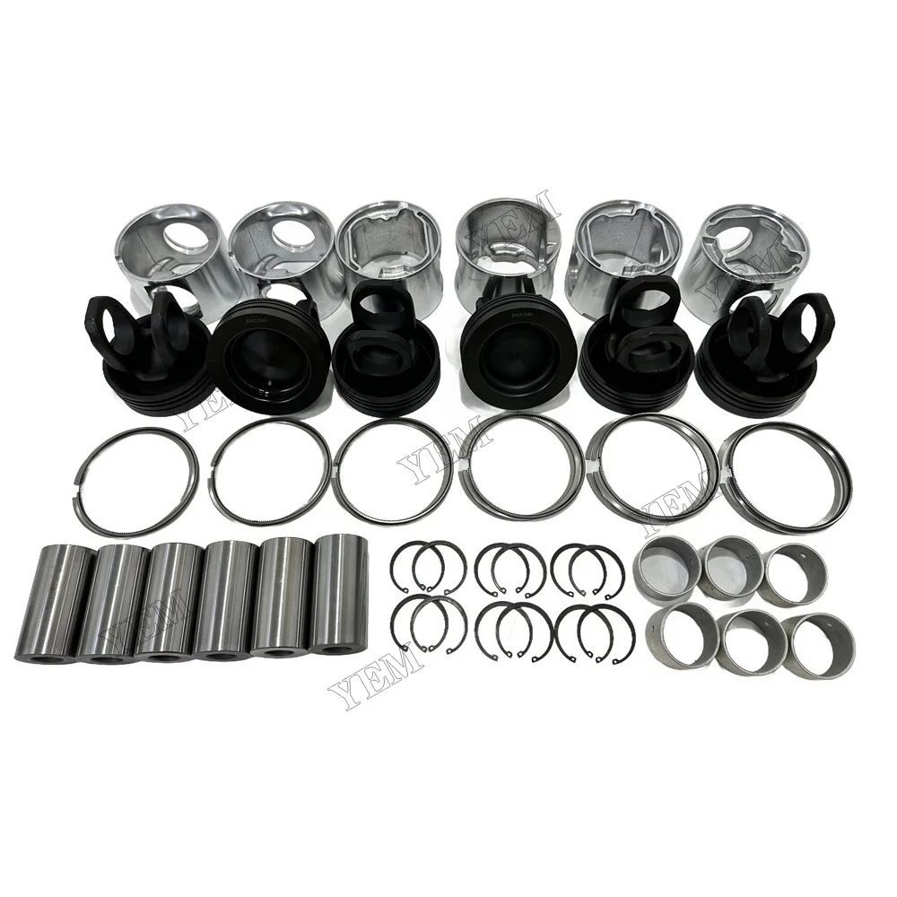 For Volvo D12D Cylinder Pistons With Piston Rings Set Replacement Engine Parts 2