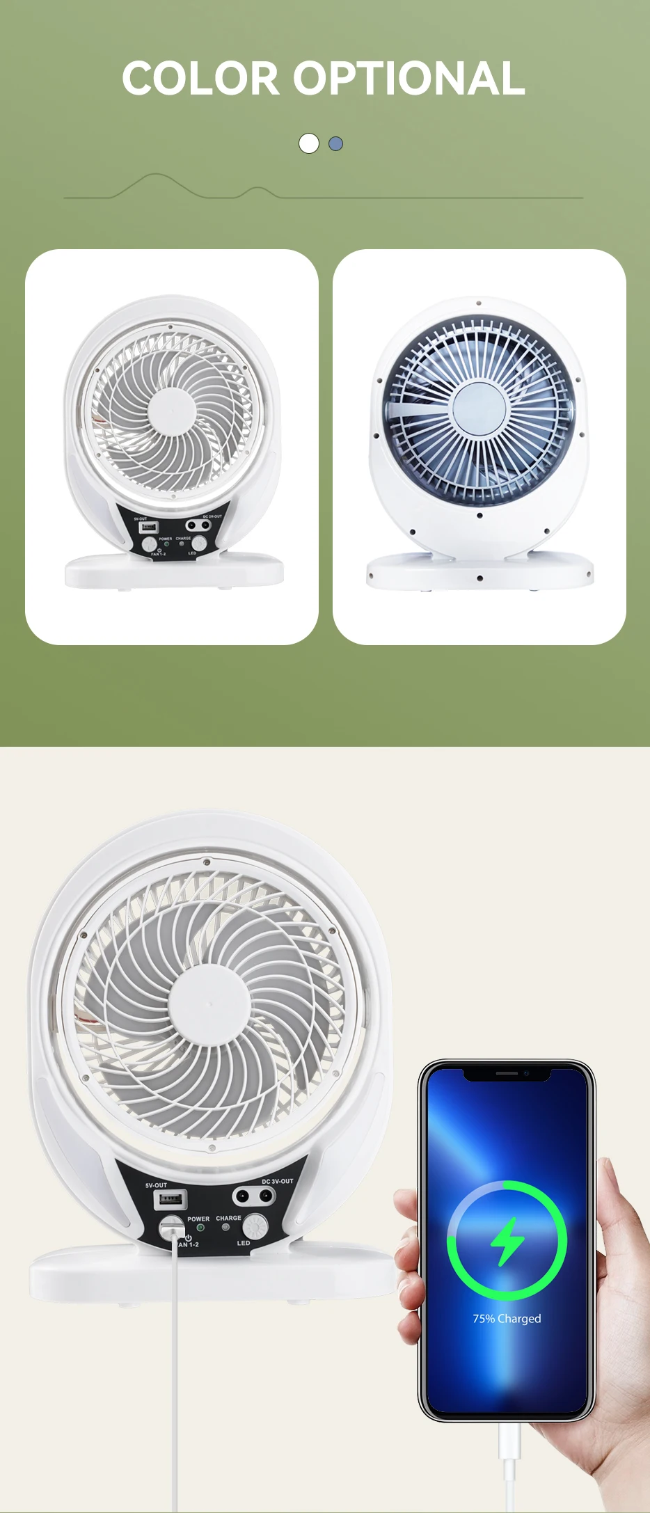 Solar Floor Standing Fan, 12V, 16Inch, 18Inch - detail 10
