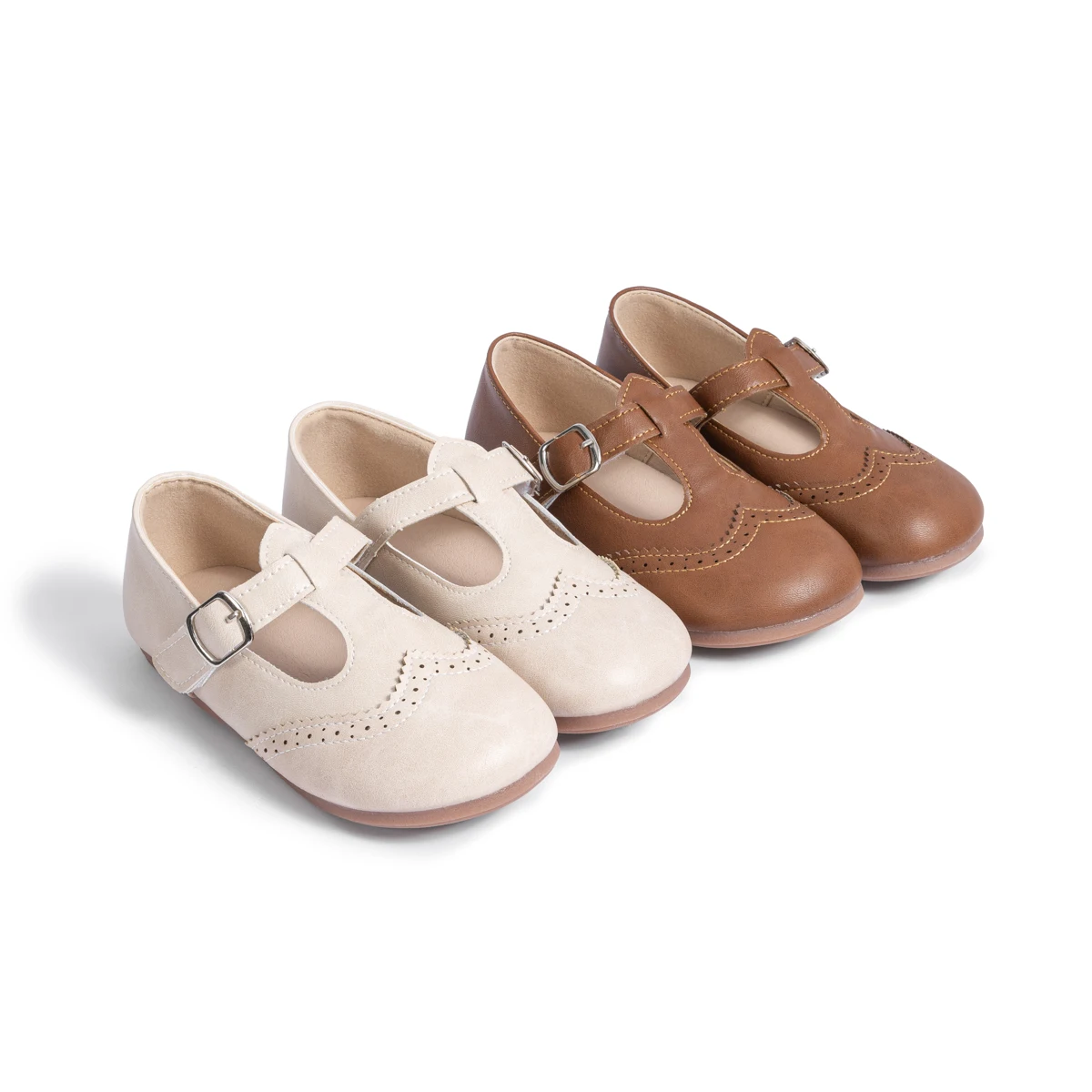 Elegant Kid Shoes Girls Pu Upper Rubber Sole Unique Breathable