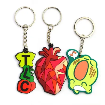 Cheap Soft Rubber Personalize Bike Promotional Gifts Custom Fashionable Cartoon Rubber keychain Pvc Plastic Key Rings