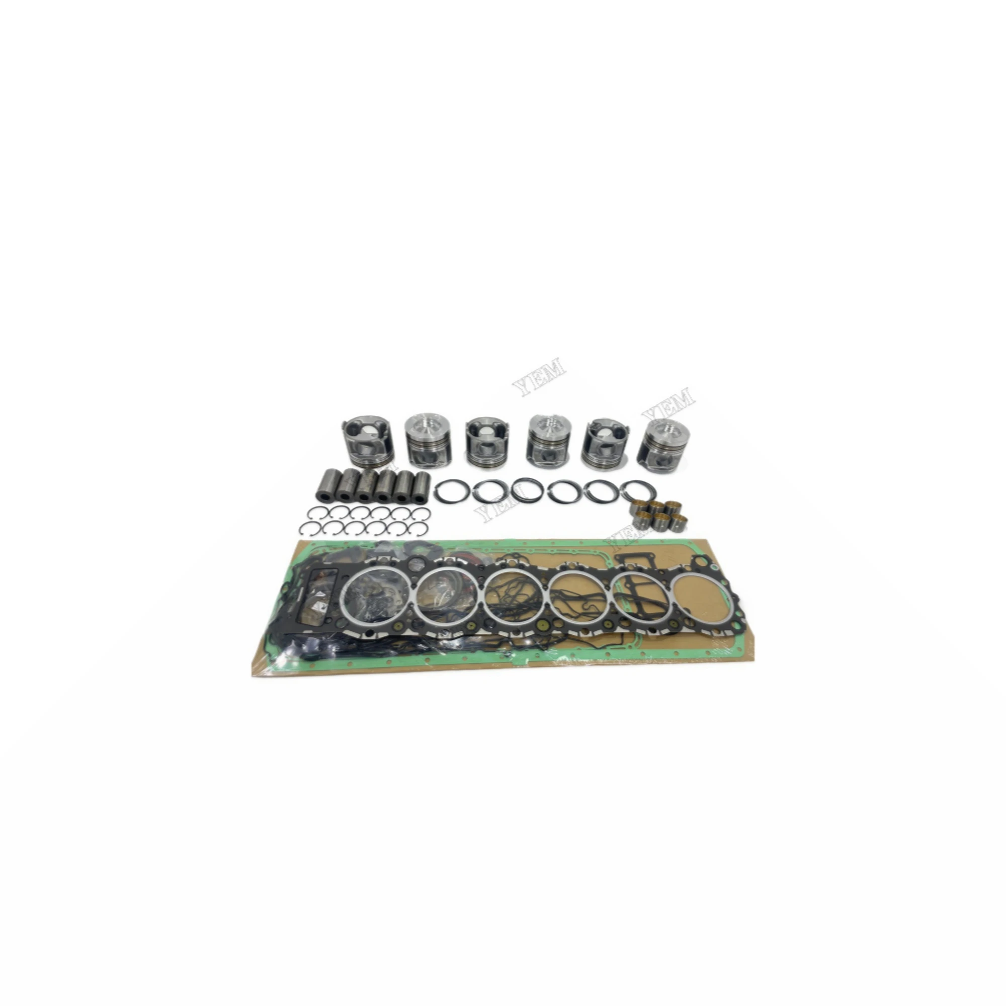 6WG1 Repair Kit With Piston Rings Cylinder Gaskets Set Fits for Isuzu Engine Replacement Parts