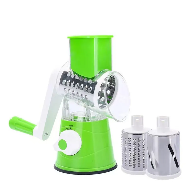 Factory Direct Sale Multi Functional Manual Cylinder Vegetable Slicer Stainless Steel Kitchen Rotary Cheese Grater