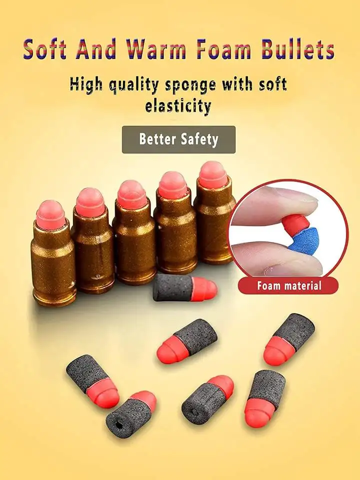 New Unisex Manual Loading Soft Bullet Toy Pistol Simulates Real Shell Ejection Shell-throwing Feature Safe Soft Bullets Toy Gun