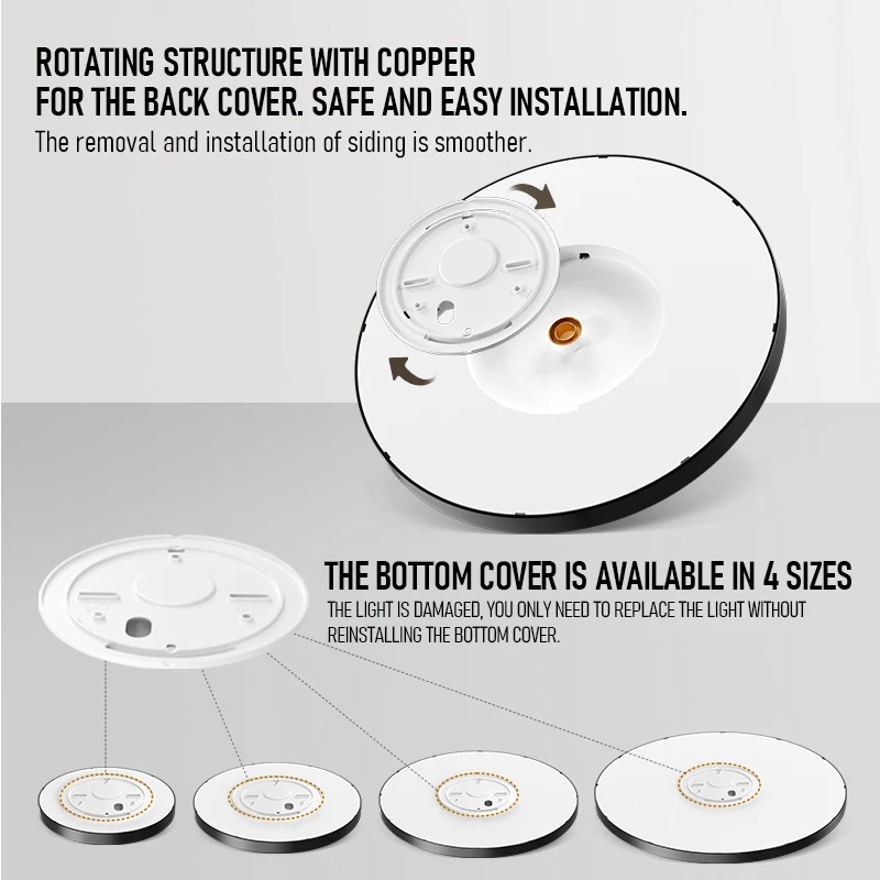 LED Ceiling Lamp for Home Decorate dia switch  Chandelier Ceiling Modern Surface Mounted Ceiling Light for bedroom living room