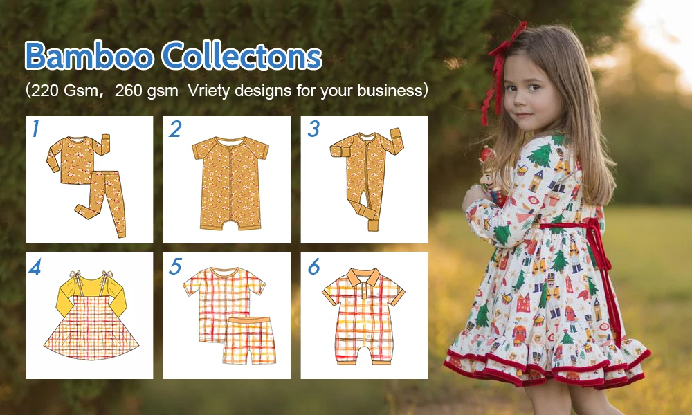 Boutique Polyester Long Sleeve Brushed Milk Silk Kids Girls Skirt Baby