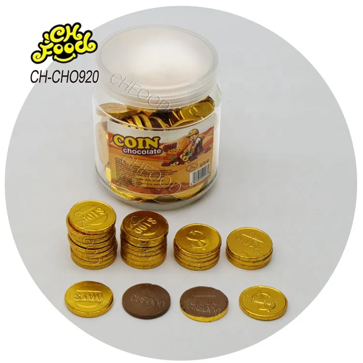 Wholesale and OEM Chocolate Golden Coin Candy Sweet Snack Food Halal Chocolate Dollar