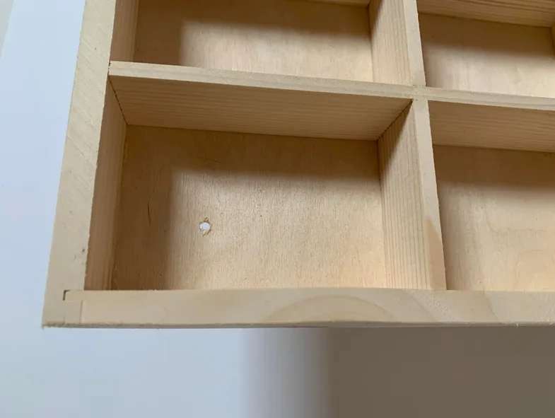Factory Wooden Display 28 Compartments Spice Rack Knack Collection Keepsake Case Shelf Shadow Box Organizer Solid Wood