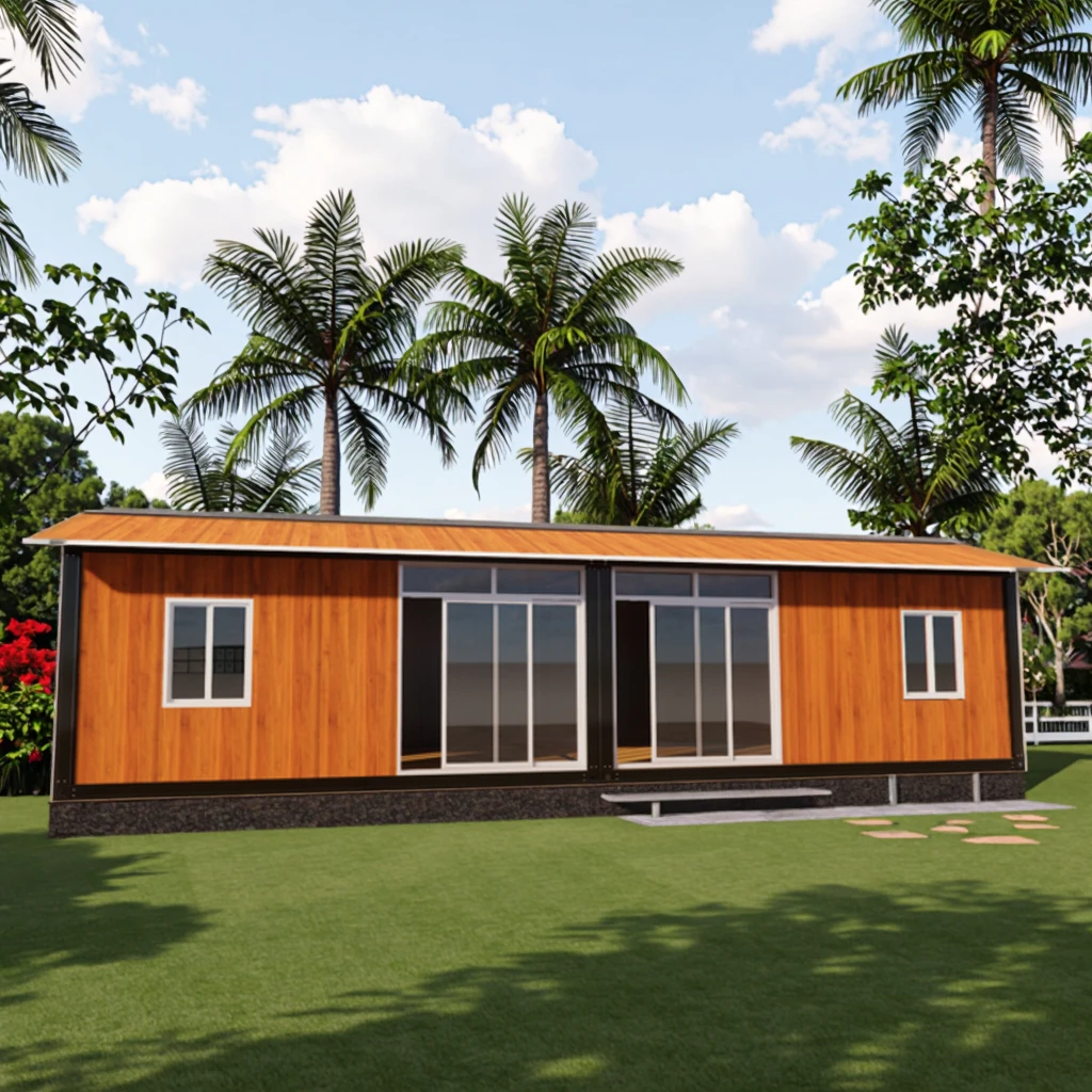 Casa 40ft Sandwich Panels Modular Steel Structure Prefabricated Residential Home Office or Shop for Bedroom Use Gym