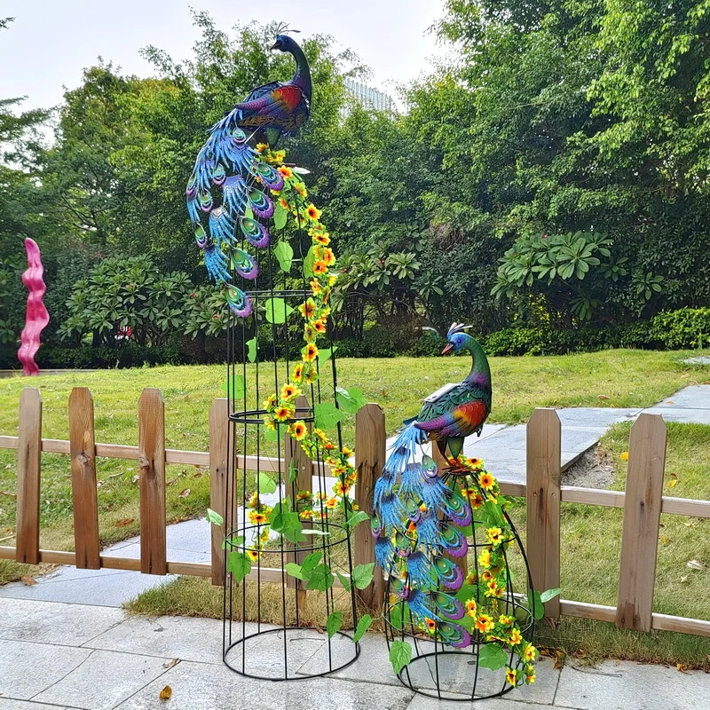 Knstliche Kletterpflanzen Dekorative Blumen Metall-Gartenspalier