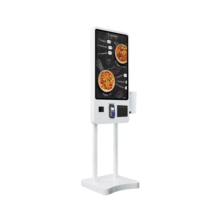 Restaurant Pager System Self Ordering Touch LCD Kiosk With NFC Pos Card Reader Function