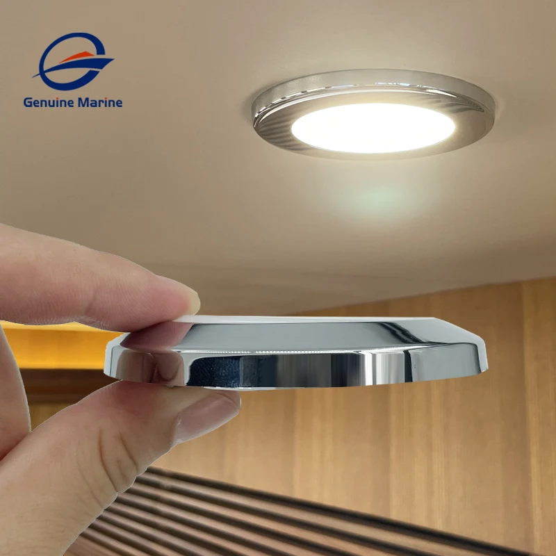 Surface Mount Boat LED Downlight Waterproof Touch Switch Ship Marine Car Trailer Interior Ceiling Light
