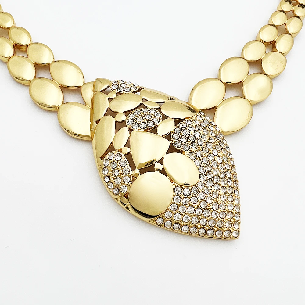 2023 Fashion Jewelry Set With Golden Water Droplets Charm Necklace