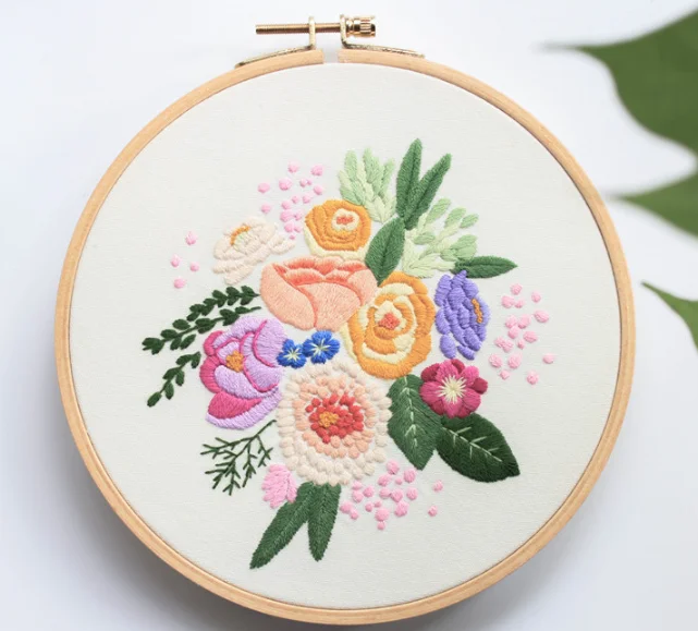 Wholesale DIY Eco 4 Inch Bamboo Embroidery Hoops Round Wooden