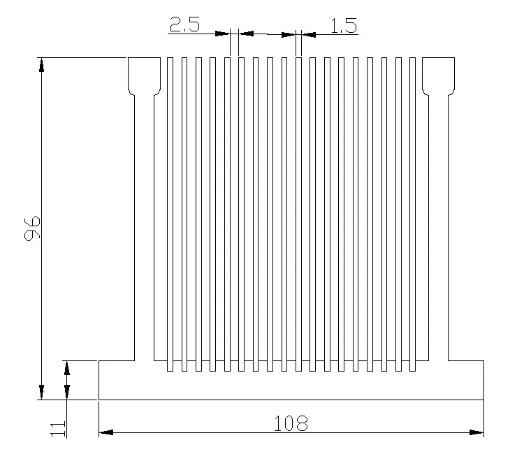 Радиатор связи соединенный на заказ 108 радиатора (W)* 96(H)* 290(L)
