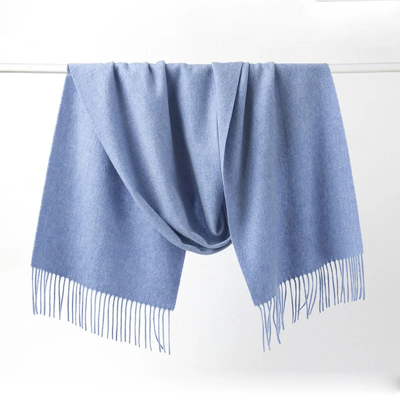 Runyang in Stock Winter New Arrival Factory Pashmina Alpaca Scarf White Color 100% Merino Wool Other Scarf Cashmere Scarf Mufflers