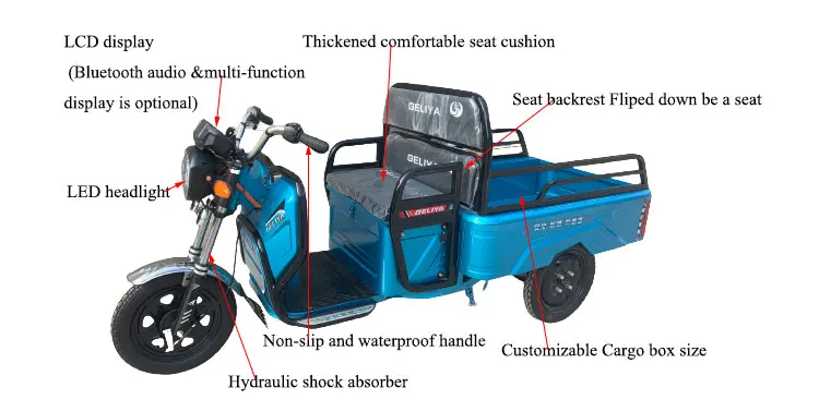 Custom Electric Cargo Tricycle - Efficient & Affordable