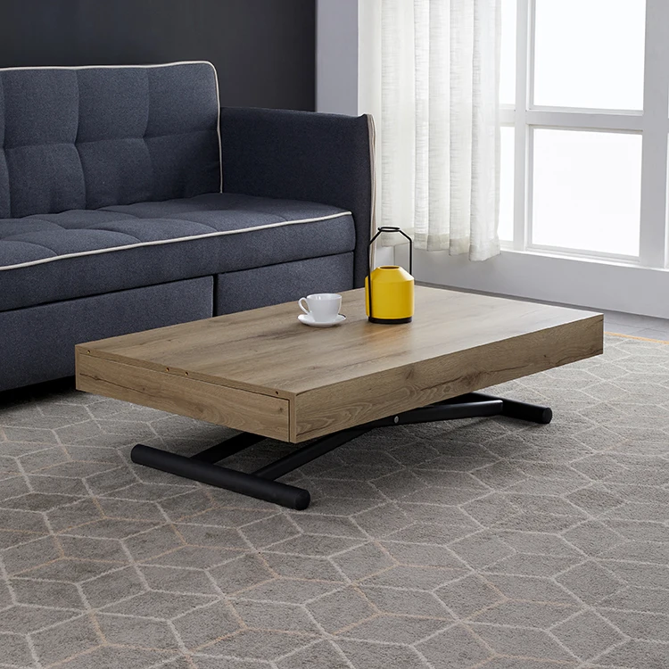 Height Changeable Convertible Long Dining Table Extendable Coffee Table