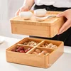 Bamboo and wooden lid