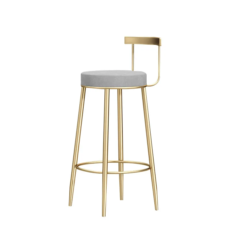Барный стул с мягким металлическим каркасом
