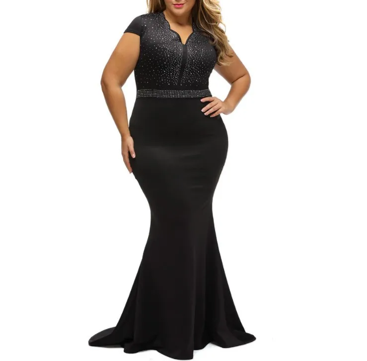 robe de soirée noire grande taille