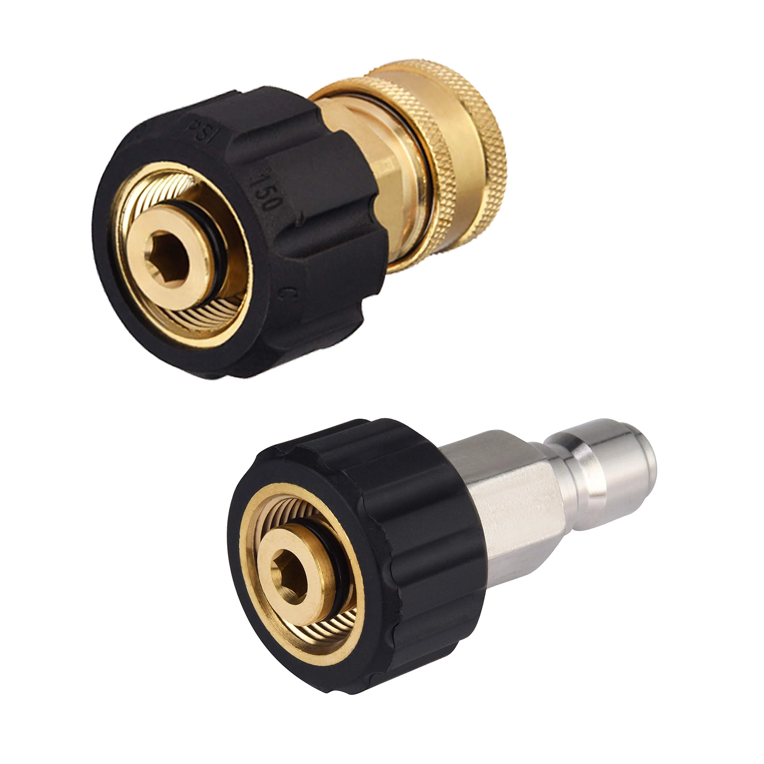3/8" Quick Connect by M22 Male Coupler Pressure Washer Fitting 