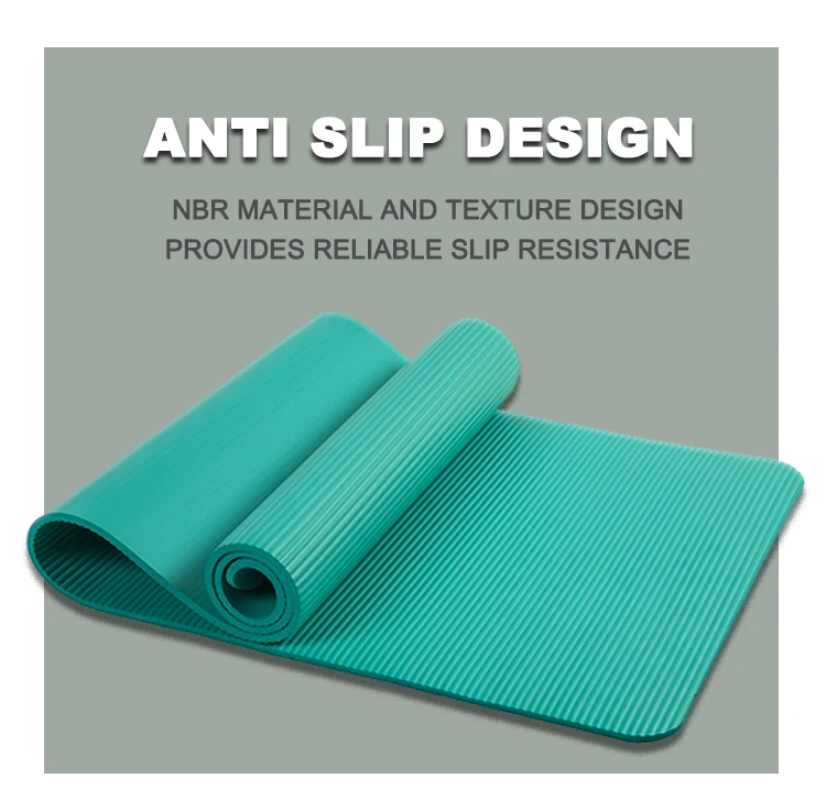 Cheap High Quality Extra Large  Wholesale Black Anti Slip Custom Design NBR Yoga Mat