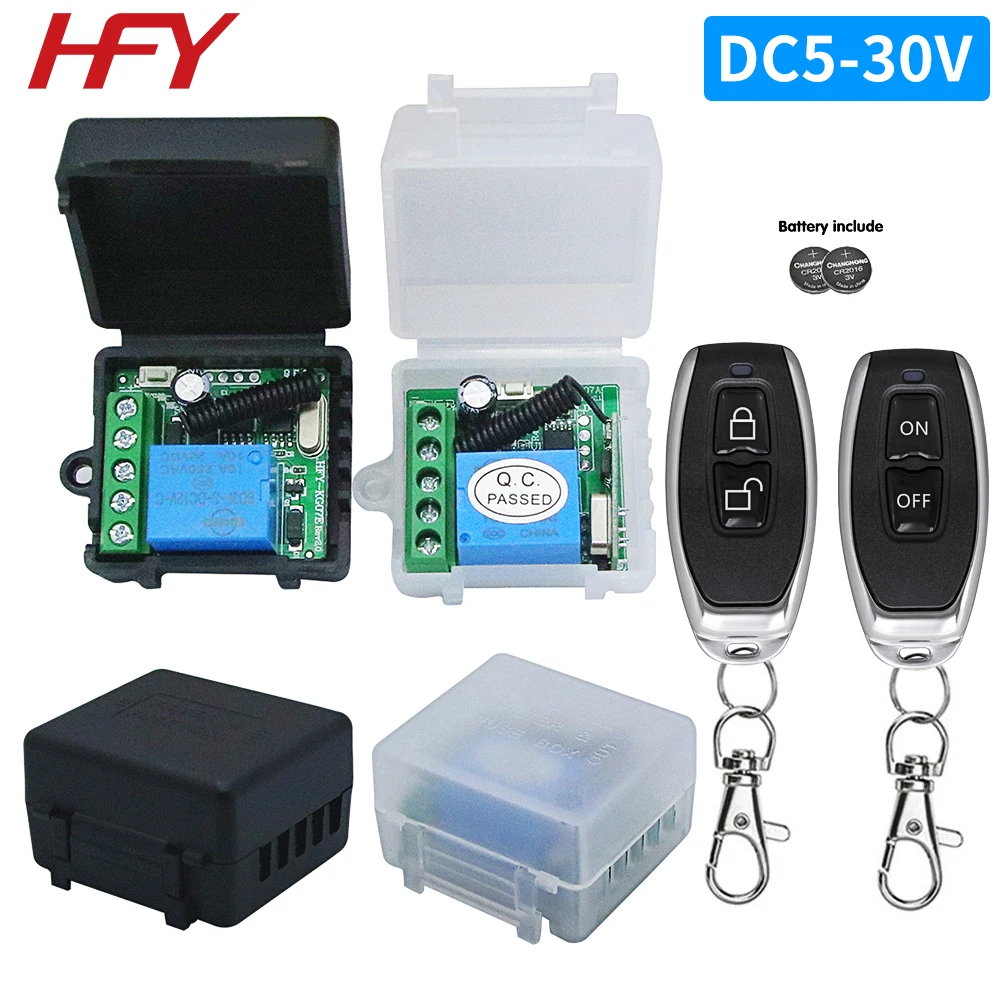 433mhz Remote Power On Off Control Switch Dc12v Access Control Single ...