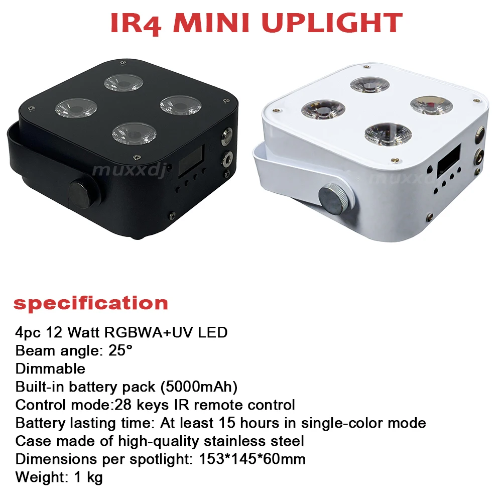 IR4 Uplight 4X12W RGBWA+UV LED - Perfect for Party Events