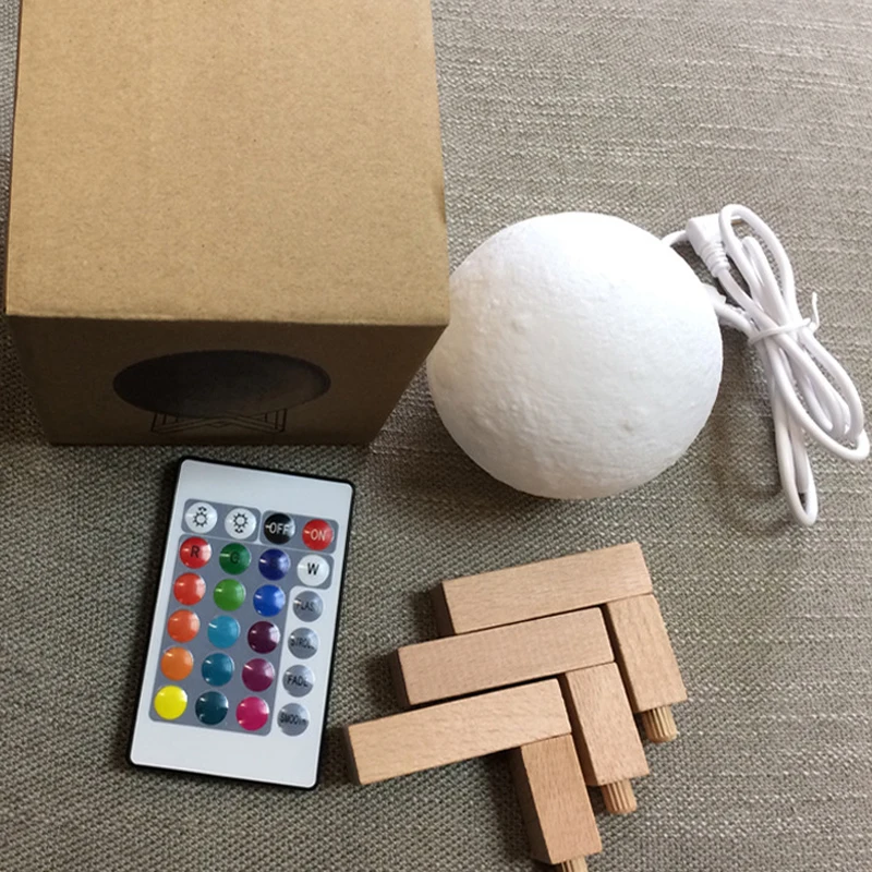 Factory direct supply LED moon lamp circuit board moon light Parts Lunar light RGB 16 Colors remote control