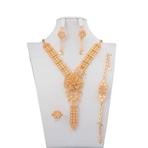 Luxury Necklace and Earrings Jewelry Set Luxury Jewellery Indian Jewelry Sets Women Necklace Bracelet Earrings Ring