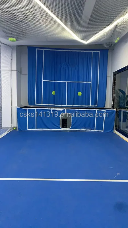 New Indoor Training Launching Feeding Tennis Ball Machine with APP and remote control Special Designed for indoor court manufacture