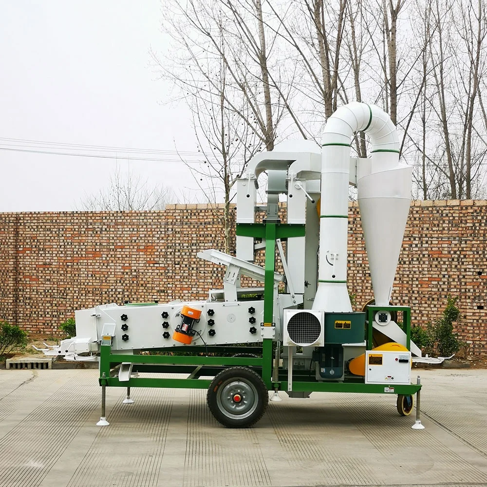 Multi-function air Aspiration Destoner Screener Combination Sesame Flax Millet Quinoa Horseradish Hemp Seed Cleaning Machine