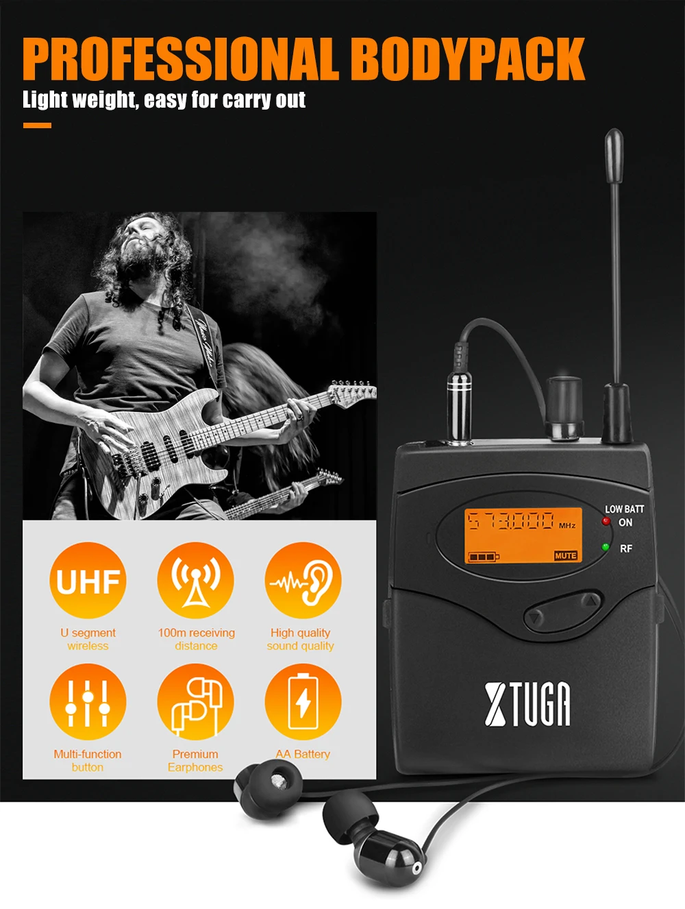 Xtuga Iem1200 Durable Online Live In Ear Monitor Headphone Buy Sr2050 Double Transmitter