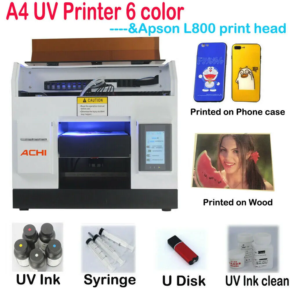 1440Dpi Desktop Uv Printer With Cmyk White Colors