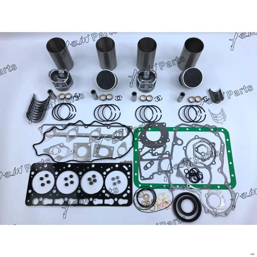 V3300 Engine Overhaul Kit With Full Gasket Kit Engine Bearings for Kubota