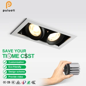 PULUOTI Zigbee COB AR80 Spotlight Ceiling Light for Living Room Recessed 15°24°38°60° Adjustable Aluminum Spot Lights