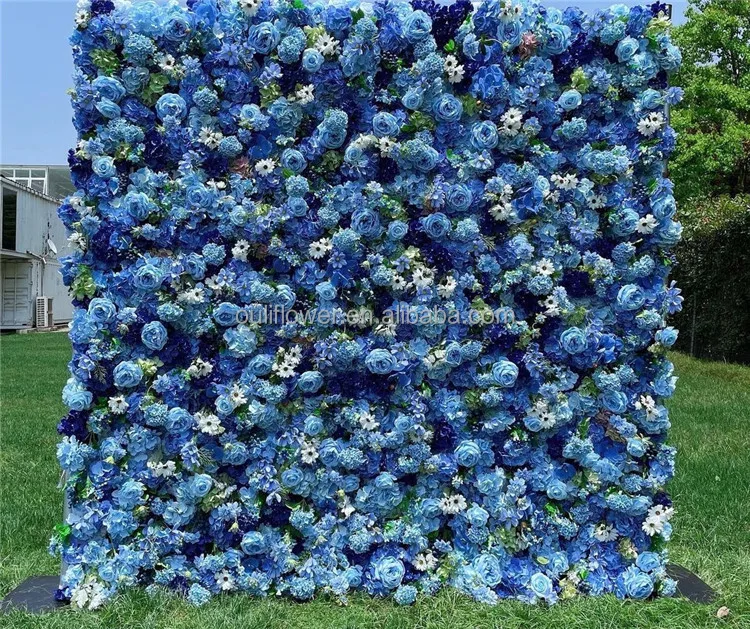 H080 Factory Wholesale Artificial Flower Wall Cloth Panel Flower Wall For Wedding Decoration