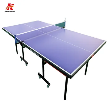 Factory Direct  Table tennis table with foldable and movable wheels full size competitive prices ping pong table