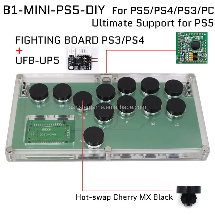 Hitbox Style All Button Joystick Fight Hitbox Joystick Arcade Game Controller Hitbox Arcade