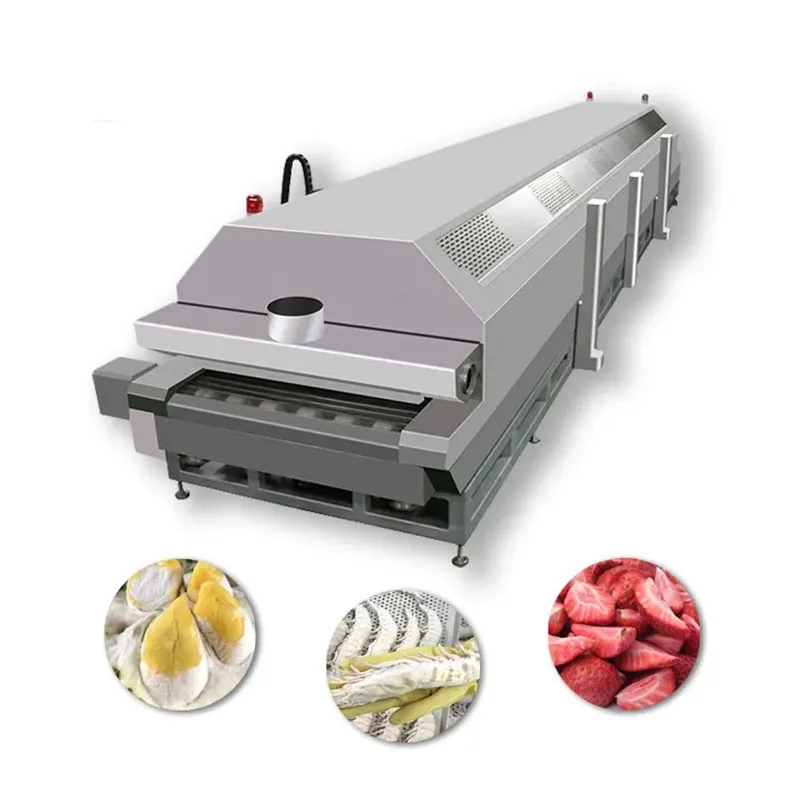Industrial Quick Freezing Tunnel IQF Freezer Liquid Nitrogen Cooling Freezing Tunnel blast frozen