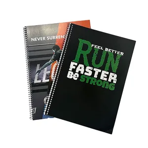 Professional Factory Produce Double Spiral Custom Design 21x29.7cm 100sheets Ruled Line Hardcover Spiral Notebook