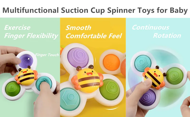 Hot Selling 3 Pcs Baby Fidget Spinner Fidget Sensory Squeeze Toys ...