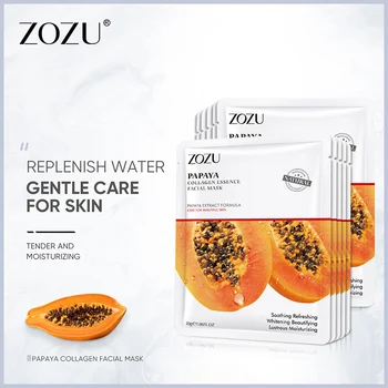 ZOZU korean Face Sheet Mask Best Whitening Hydrating Natural plant fruit extract facial mask skin care
