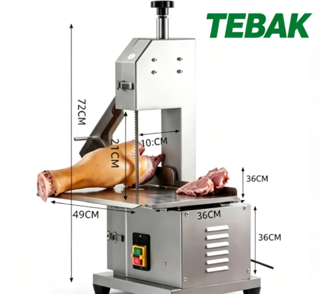 TEBAK Multi-Functional Heavy Meat Cutting Machine for Frozen Beef and Mutton Bone Sawing Function Automatic Bone Cutting Machine