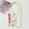 White rope with a pink knot