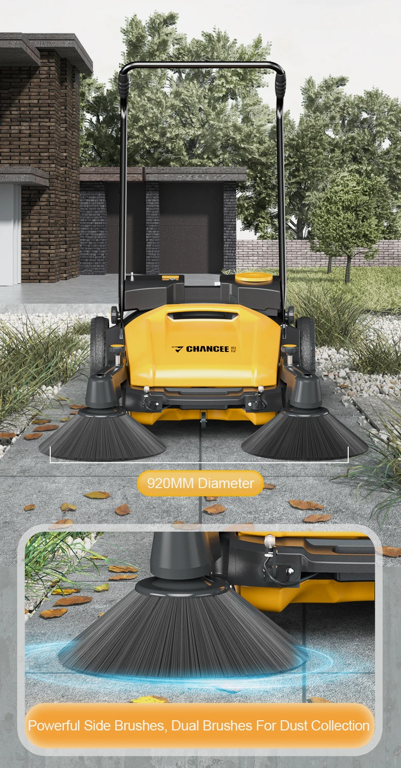U90 Road Cleaning Machine Mini Manual Cordless Floor Sweeper Commercial