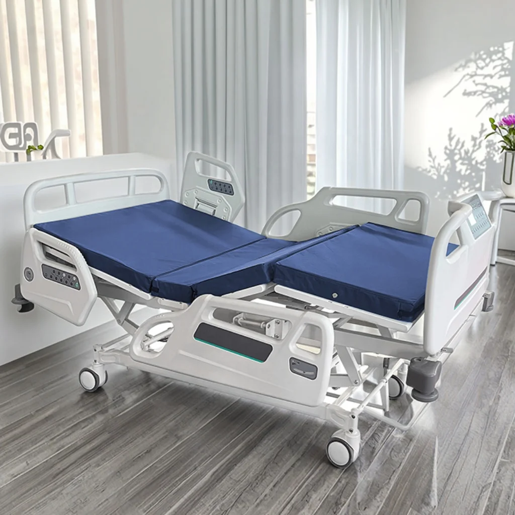 Sample Available - Advanced 4-Section Electric Hospital Bed with LINAK Motors Adjustable Medical ICU Bed 3