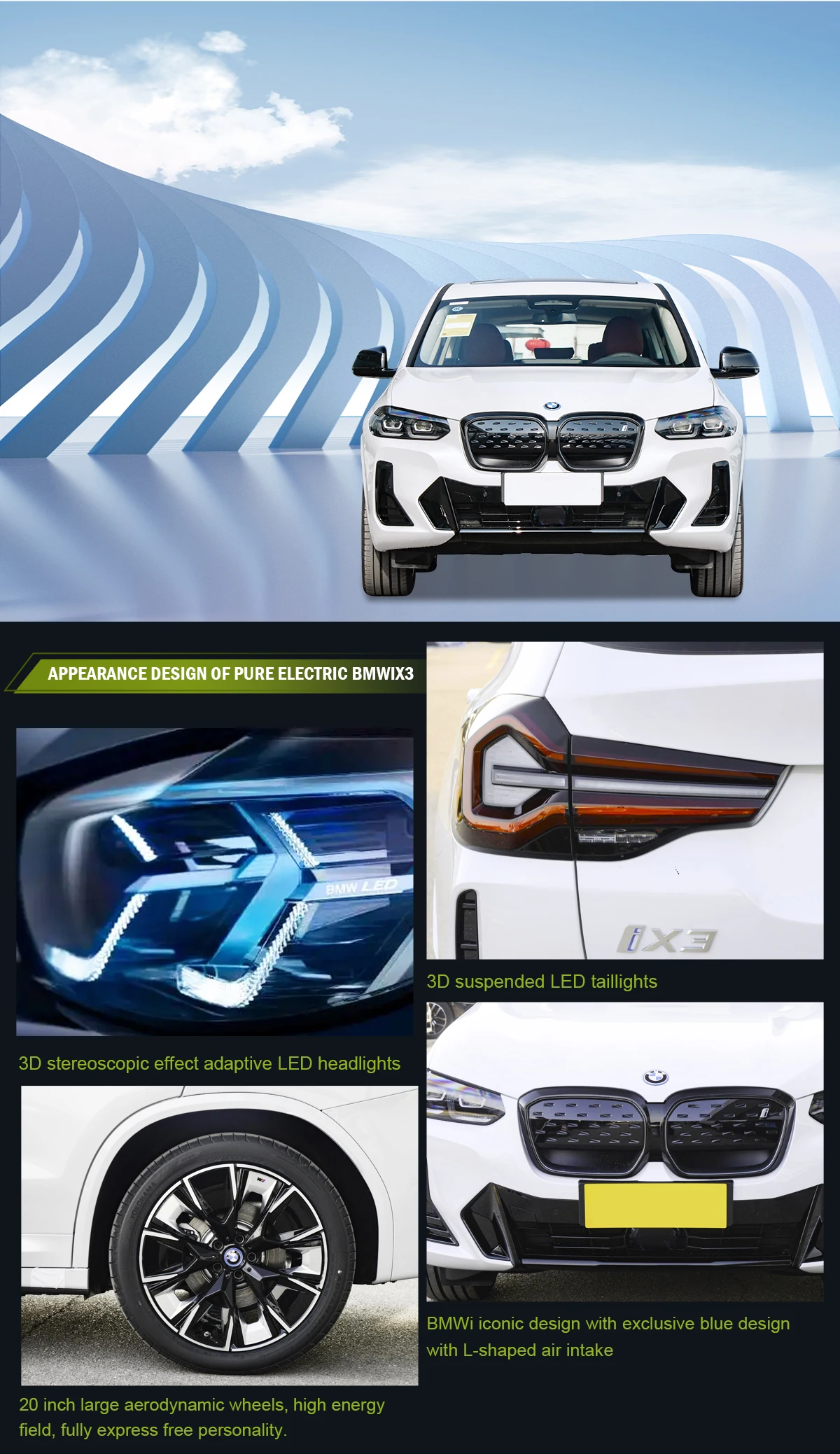 540Km Bmw Ix3 Electric Car New Energy Suv B-M-WIX3 Range Left Steering